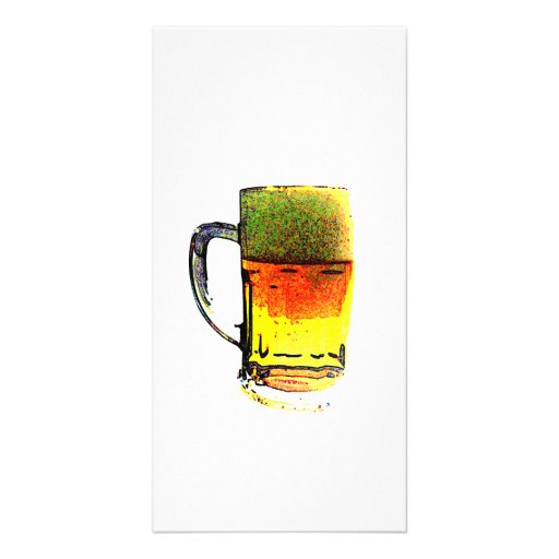 Beer Mug Photo Card Template Zazzle