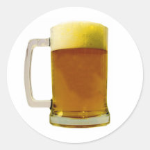 Beer Mug Round Stickers