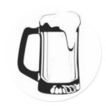 Beer Mug Round Stickers