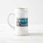 Beer Mug - White & Gold Stein 22 oz.