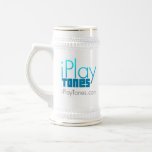 Beer Mug - White & Gold Stein 22 oz.