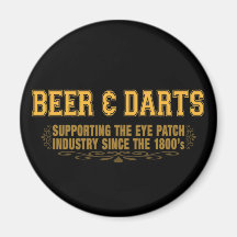 Beer N Darts Refrigerator Magnet