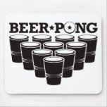 Beer Pong Basic - Black mousepads