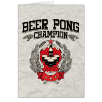 Beer Pong Champion Card