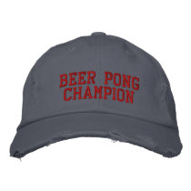 Beer Pong Champion Embroidered Baseball Cap
