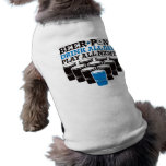 Beer Pong Drink All Day Play All Night - Blue Doggie Tee