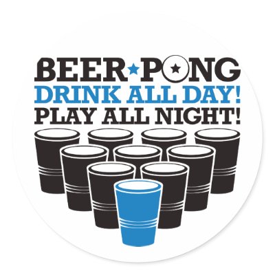 Beer Pong Drink All Day Play All Night - Blue by visualnewbie