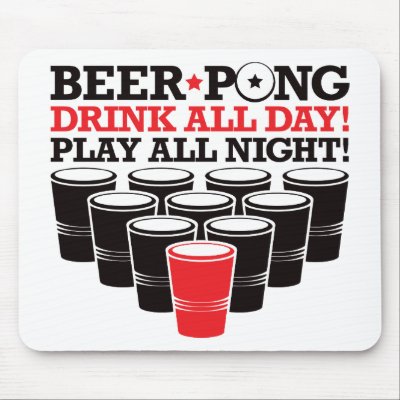 Beer Pong Drink All Day Play All Night - Red by visualnewbie