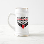 Beer Pong Drink All Day Play All Night - Red Coffee Mug