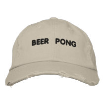 Beer Pong Embroidered Baseball Cap