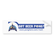 Beer Pong Hero Promo Bumper Sticker