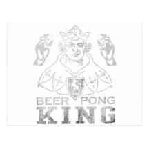 Beer Pong King Post Cards