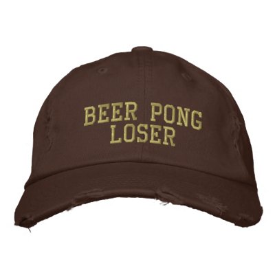 Beer Pong Loser Embroidered Hat by EmbroideredGifts4You