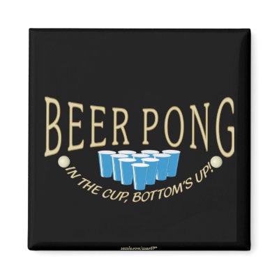 Beer Pong Fridge Magnet by azac69