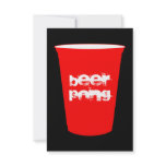 beer pong : red party cup invitations
