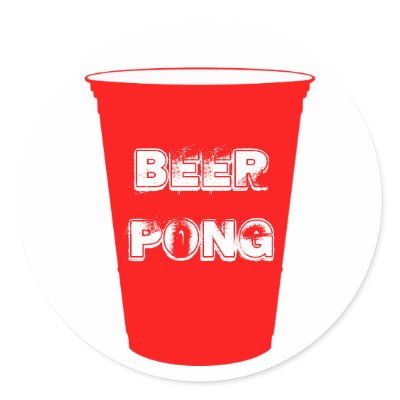 beer pong round stickers by asyrum