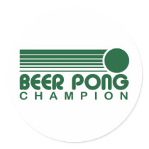 Beer Pong Round Sticker