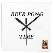 BEER PONG WALL CLOCK