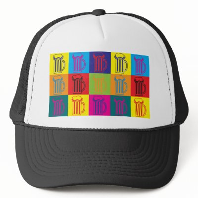Beer Pop Art Hats by sciencewillprevail