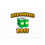 Beer-Powered Boss Postcard