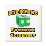 Beer-Powered Forensic Scientist Fridge Magnet