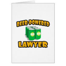 Beer-Powered Lawyer Card