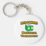 Beer-Powered Physical Therapist Keychain