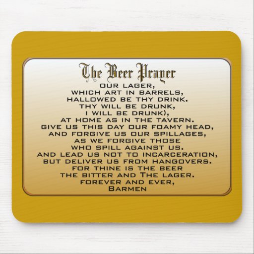 Beer Prayer Mousepad