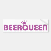 beer queen icon bumper sticker