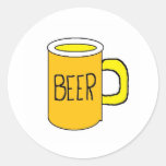 beer round sticker