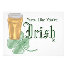 Beer & Shamrock Initves Custom Invites