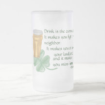 Beer & Shamrock/Irish Saying Coffee Mugs