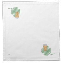 Beer & Shamrock Printed Napkin