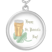 Beer & Shamrock (St. Patricks Day) Necklace