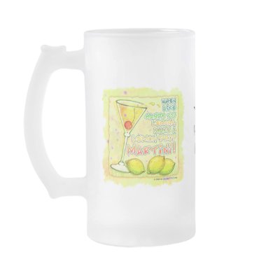 Beer Steins - Frosted Mugs - Lemon Drop Martini by TheMartiniDiva