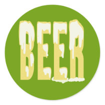 beer round sticker