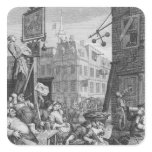 Beer Street, 1751 Square Sticker