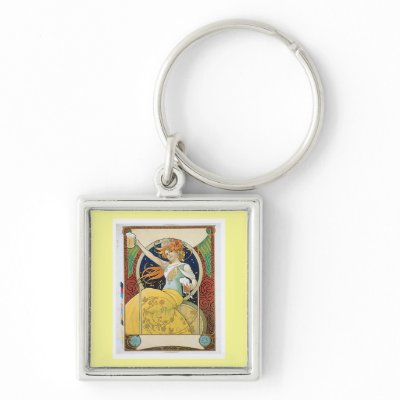 Beer Vintage Drink Ad Art Keychain by redwingshoppe