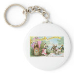 Beer Vintage Drink Ad Art Keychains
