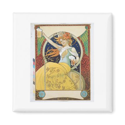 Beer Vintage Drink Ad Art Fridge Magnet by redwingshoppe