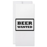 beer wanted icon rack cards