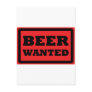 beer wanted red icon postcard