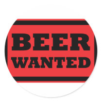 beer wanted red icon sticker