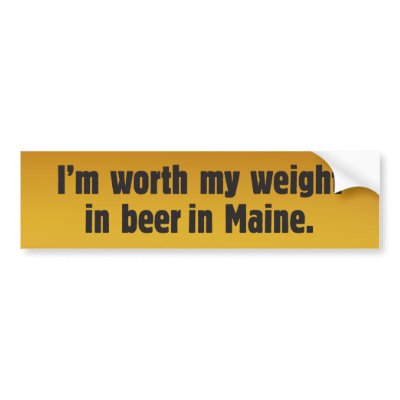 Beer Wife Maine Bumper Sticker by Madinagoodway