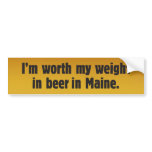 Beer Wife Maine Bumper Sticker bumper stickers