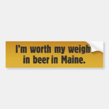 Beer Wife Maine Bumper Sticker