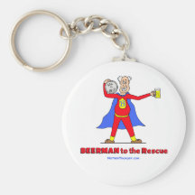 Beerman to the Rescue!  Beer is Good. Key Chain
