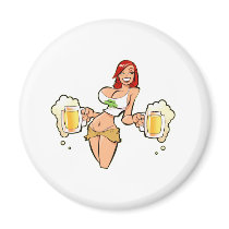 BeerRedhead Refrigerator Magnet