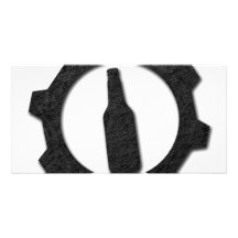 Beers black picture card
