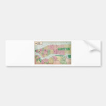 Beers’ street map of New York City (1873) Bumper Sticker